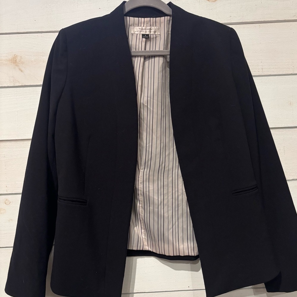 Tahari Arthur S Levine Women's Dark Navy Blazer Jacket Tahari ASL Size:8